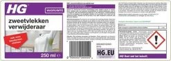 HG Zweetvlekkenverwijderaar - 250ml - Effectief Tegen Zweet- En Deodorantvlekken - Geschikt Voor Wit En Gekleurd Textiel 7 HG Zweetvlekkenverwijderaar - 250ml - Effectief Tegen Zweet- En Deodorantvlekken - Geschikt Voor Wit En Gekleurd Textiel -Leven Producten Winkel 1200x426