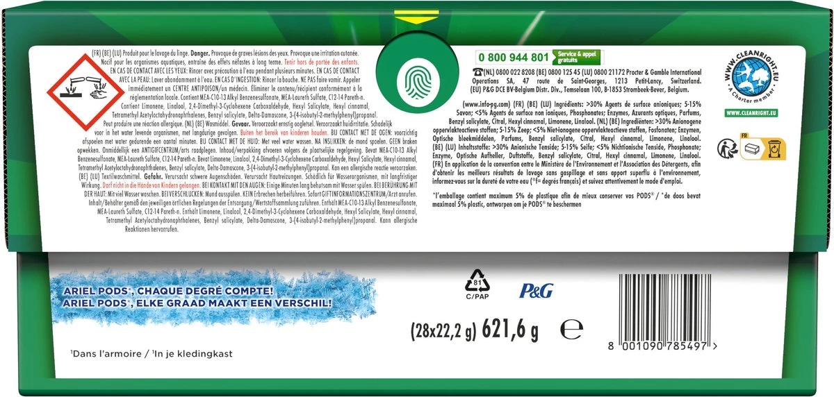 Ariel Wasmiddel Pods + Touch Van Lenor Unstoppables - Kleur - 28 Wasbeurten 9 Ariel Wasmiddel Pods + Touch Van Lenor Unstoppables - Kleur - 28 Wasbeurten - Afbeelding 7