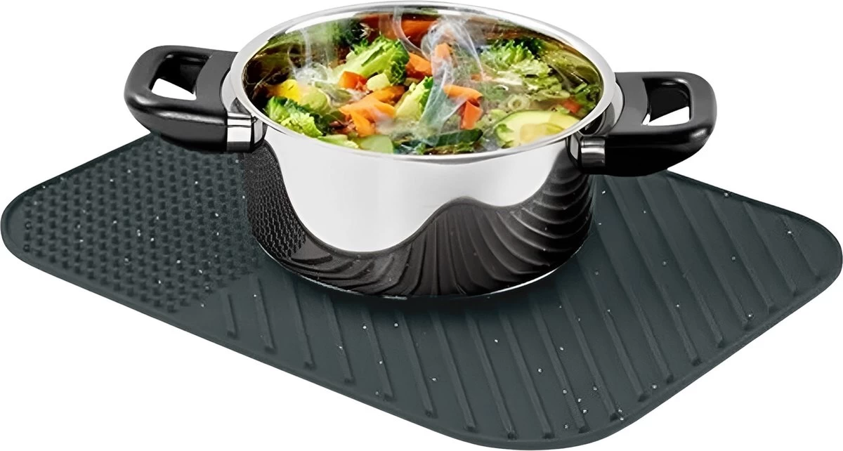 Alpina Afdruipmat - Droogmat - Siliconen - 26,5x34,5 Cm - Grijs 7 Alpina Afdruipmat - Droogmat - Siliconen - 26,5x34,5 Cm - Grijs - Afbeelding 5