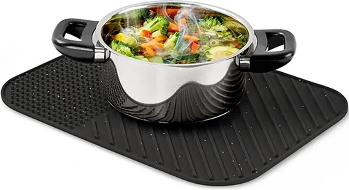 Merkloos Afdruipmat Met GRATIS Afwasborstel - Droogmat - Afdruipmat Siliconen - BPA Vrij - Afdruipmat Voor Afwas - Zwart 6 Merkloos Afdruipmat Met GRATIS Afwasborstel - Droogmat - Afdruipmat Siliconen - BPA Vrij - Afdruipmat Voor Afwas - Zwart - Afbeelding 4