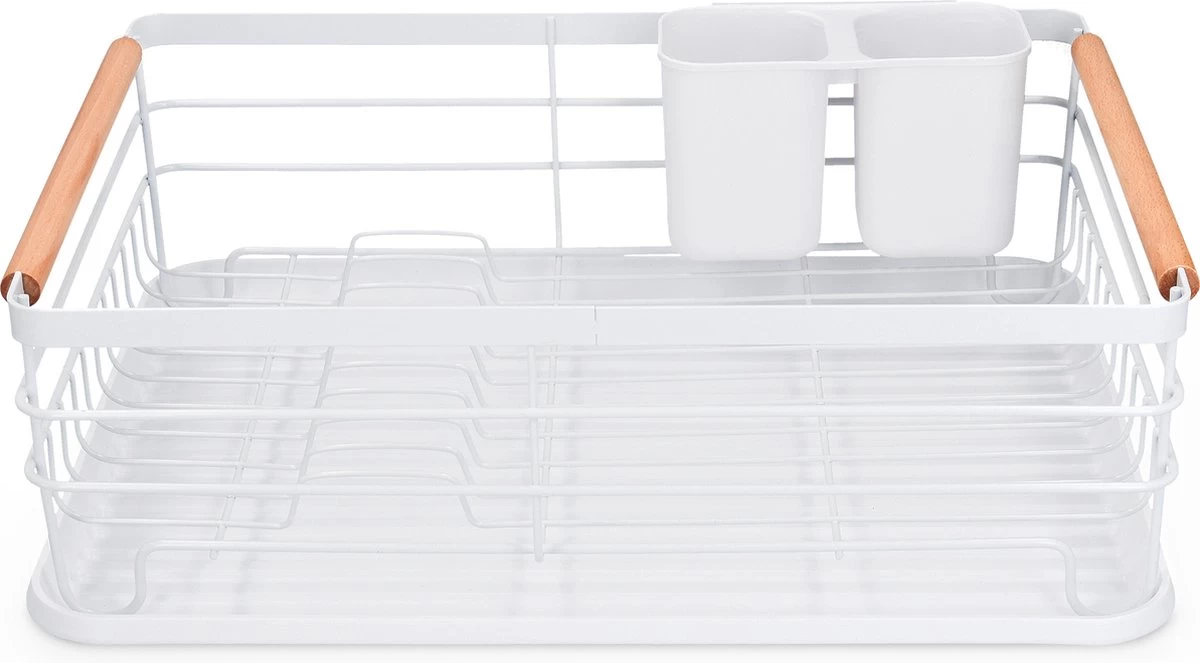 Navaris Afdruiprek Met Uitneembare Bestekhouder - Afwasrek Met Losse Lekbak - Vaatwasrek Met Plateau - Voor Bestek, Borden, Schalen En Pannen 10 Navaris Afdruiprek Met Uitneembare Bestekhouder - Afwasrek Met Losse Lekbak - Vaatwasrek Met Plateau - Voor Bestek, Borden, Schalen En Pannen - Afbeelding 8