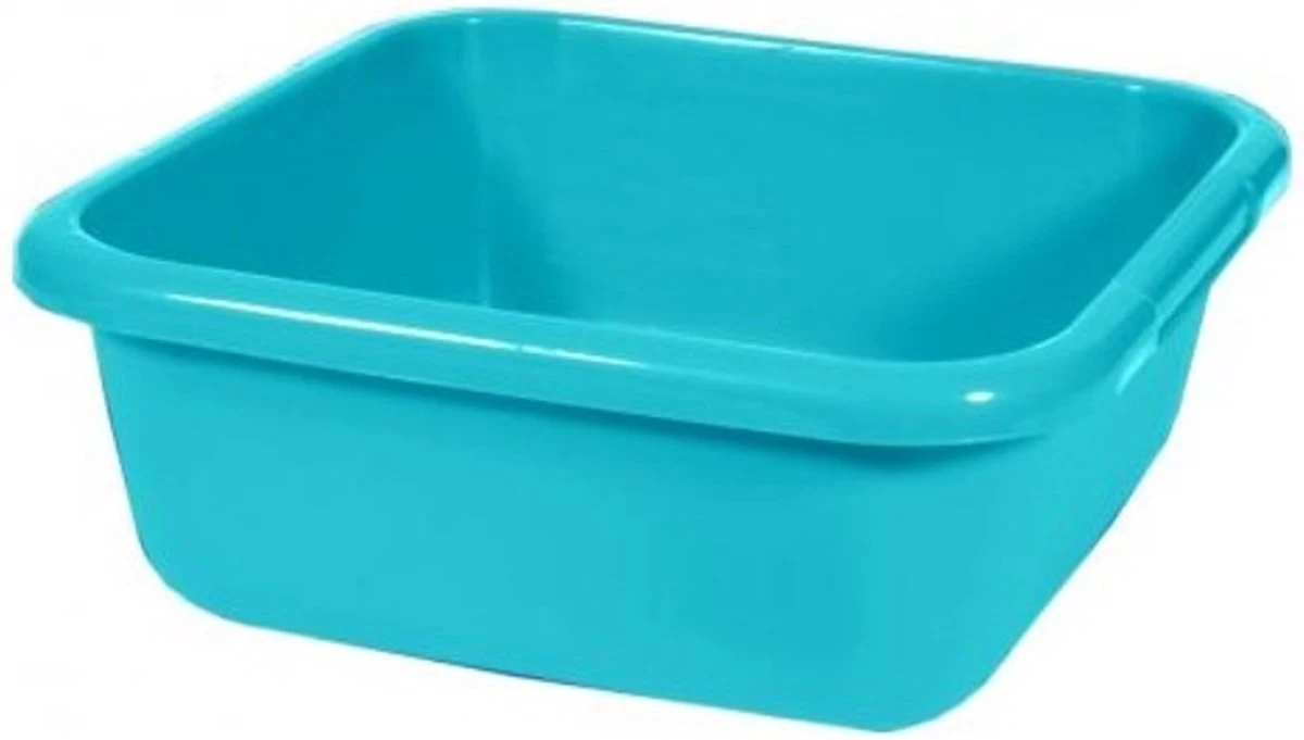 Curver Afwasbak Vierkant - 15L - Blauw 3 Curver Afwasbak Vierkant - 15L - Blauw