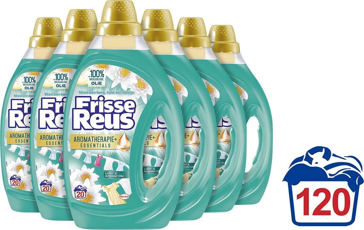 Frisse Reus Lotus Amandel Gel Vloeibaar Wasmiddel - Witte Was - Voordeelverpakking - 120 Wasbeurten 10 Frisse Reus Lotus Amandel Gel Vloeibaar Wasmiddel - Witte Was - Voordeelverpakking - 120 Wasbeurten - Afbeelding 8