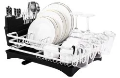 Doogo® Afdruiprek Met Bestekkorf En Lekbak Voor Keukenborden En Bestek Afdruiprek Met Draaibare Uitloop -Leven Producten Winkel 1200x789 1