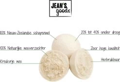 Jean's Goods Drogerballen - Droogballen - Wasdrogerballen - Wasdroger Ballen - Wasbol - Wasbollen - Wasballen - Energiebesparende Producten - Energiebesparend - Duurzaam Cadeau - RWS Wol - Zero Waste - Wasverzachter - Beige - 6 Stuks 11 Jean's Goods Drogerballen - Droogballen - Wasdrogerballen - Wasdroger Ballen - Wasbol - Wasbollen - Wasballen - Energiebesparende Producten - Energiebesparend - Duurzaam Cadeau - RWS Wol - Zero Waste - Wasverzachter - Beige - 6 Stuks -Leven Producten Winkel 1200x818