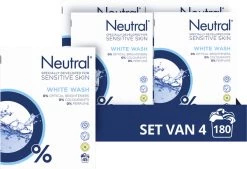 Neutral Waspoeder Wit Parfumvrij - 4x45 Wasbeurten - Voordeelverpakking