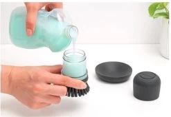 Brabantia Sink Side Afwasborstel - Met Zeepdispenser- Dark Grey -Leven Producten Winkel 1200x824