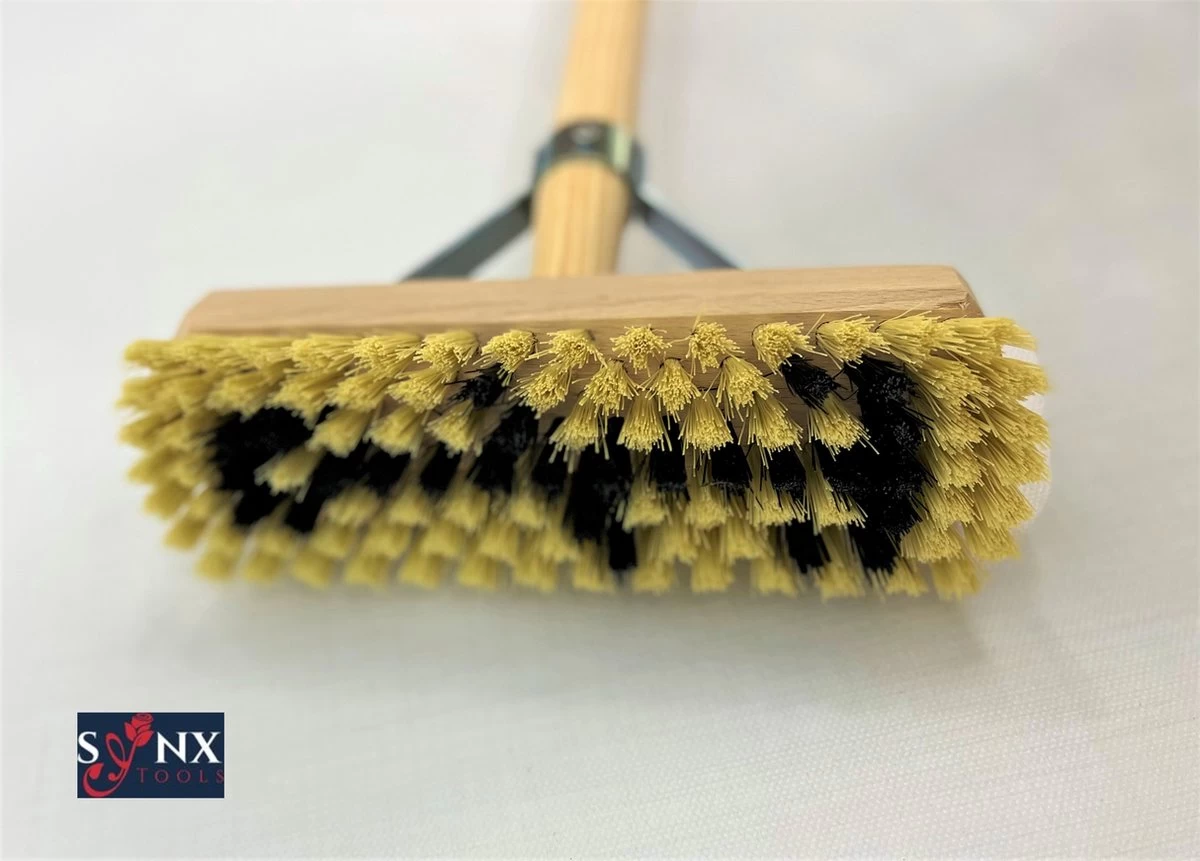 Synx Tools Luiwagen Fiber 22cm - Schrobber - Vloerschrobber - Schoonmaakbezem - Schrobborstels - Incl. Steel 150 Cm 4 Synx Tools Luiwagen Fiber 22cm - Schrobber - Vloerschrobber - Schoonmaakbezem - Schrobborstels - Incl. Steel 150 Cm - Afbeelding 2