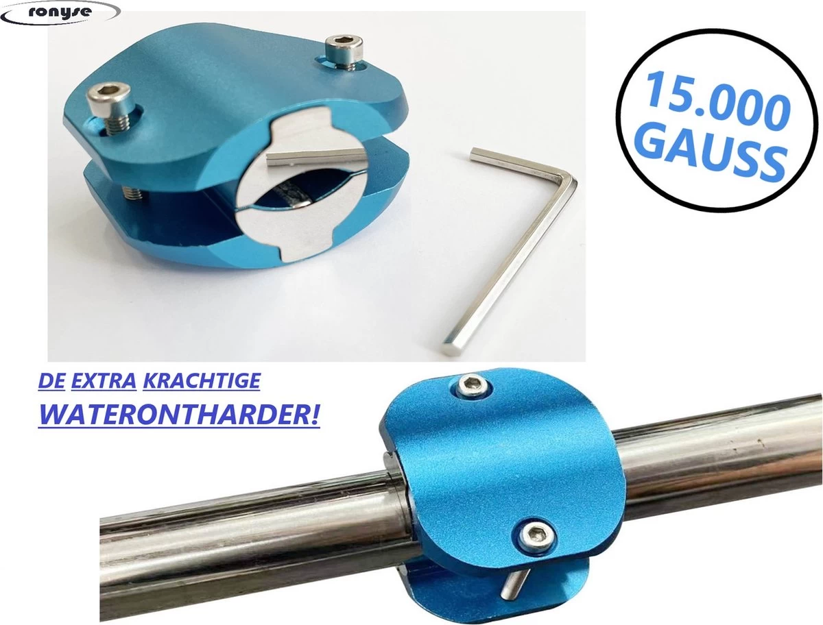 Magnetische Waterontharder 15.000 Gauss - Professionele Waterontharder Magneet - Waterontkalker Waterleiding - Blauw - Anti Kalk 3 Magnetische Waterontharder 15.000 Gauss - Professionele Waterontharder Magneet - Waterontkalker Waterleiding - Blauw - Anti Kalk
