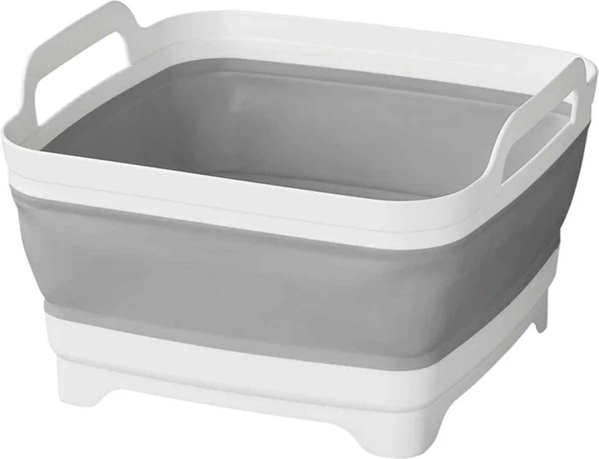 Opvouwbare Wasbak 18L - Met Stop - Afwasbak - Afwasteil - 30x30x20 Cm 3 Opvouwbare Wasbak 18L - Met Stop - Afwasbak - Afwasteil - 30x30x20 Cm