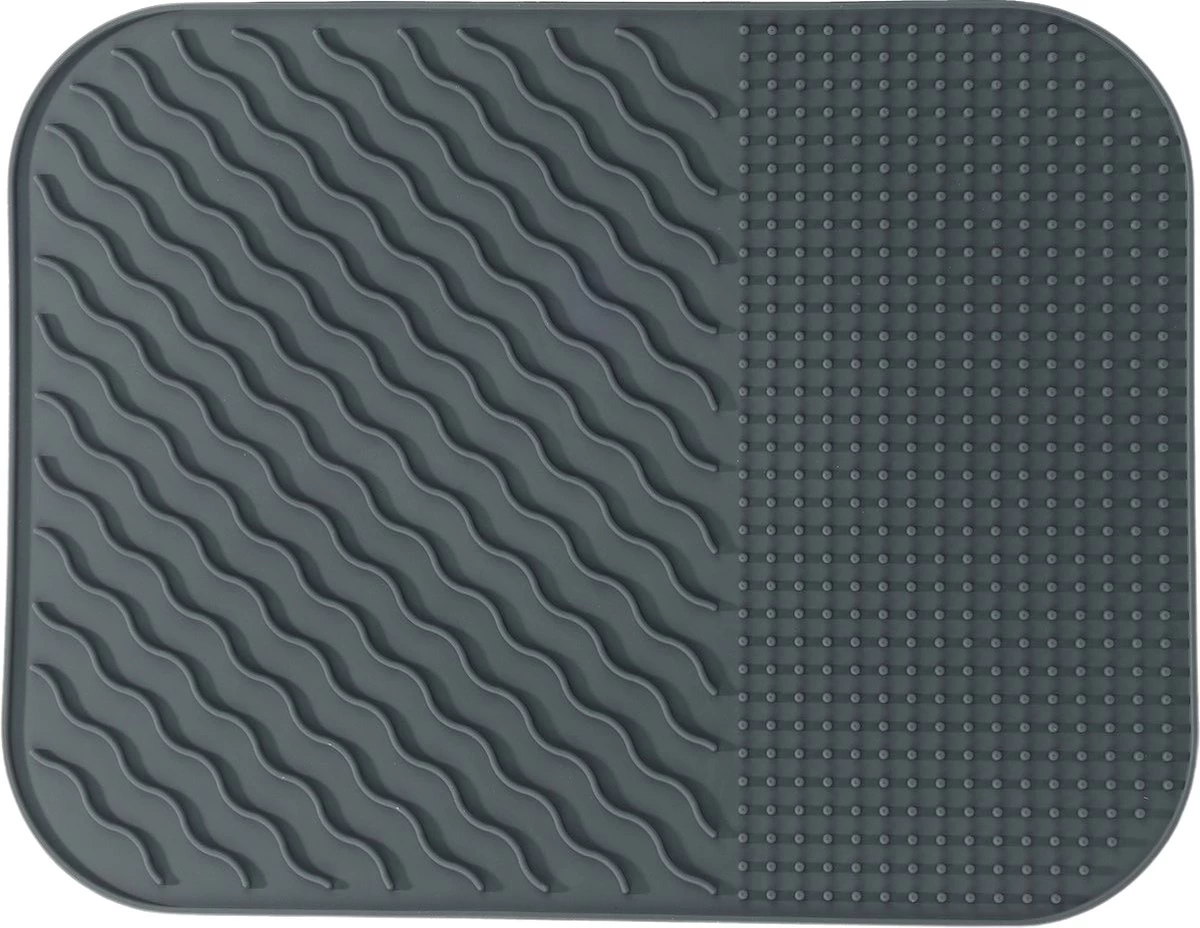 Alpina Afdruipmat - Droogmat - Siliconen - 26,5x34,5 Cm - Grijs 4 Alpina Afdruipmat - Droogmat - Siliconen - 26,5x34,5 Cm - Grijs - Afbeelding 2