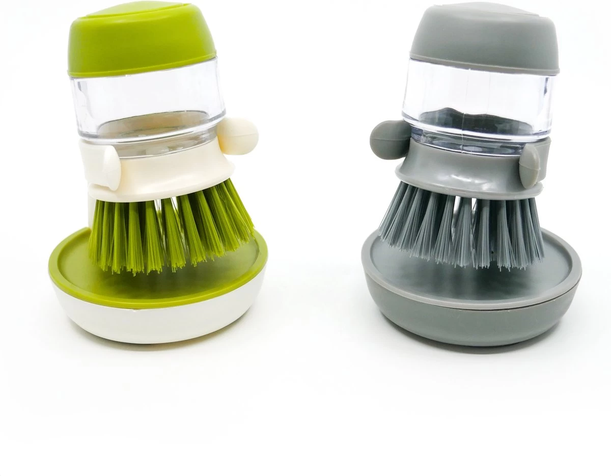 In Round Afwasborstel Met Zeepdispenser / Zeepreservoir – Inclusief Houder – Grijs – Afwas Borstel – Zeep Handborstel – Doseerpomp – Afwasmiddel Dispenser – Navulbaar 9 In Round Afwasborstel Met Zeepdispenser / Zeepreservoir – Inclusief Houder – Grijs – Afwas Borstel – Zeep Handborstel – Doseerpomp – Afwasmiddel Dispenser – Navulbaar - Afbeelding 8