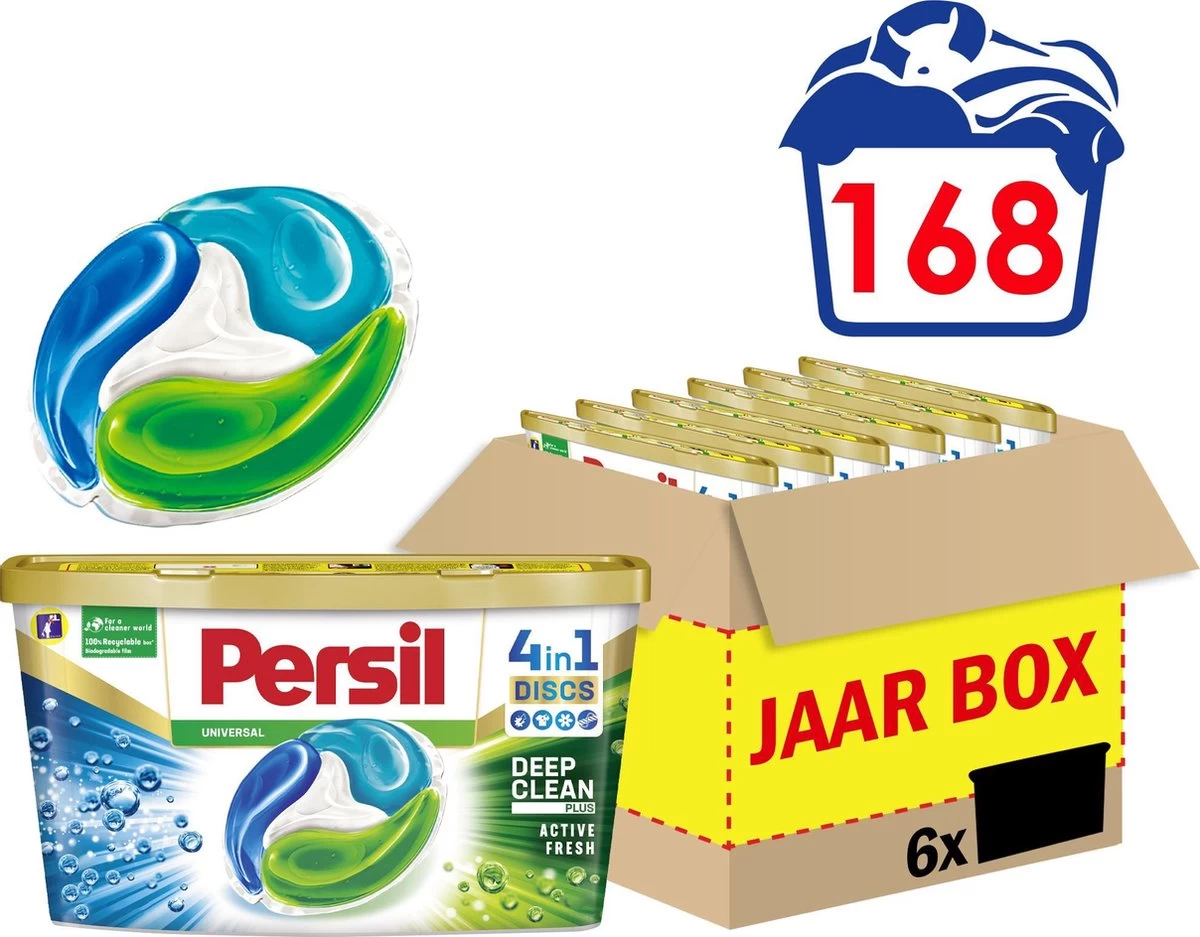 Persil® Persil 4in1 Discs Universal Wascapsules - Wasmiddel Capsules - Voordeelverpakking - 6 X 28 Wasbeurten 7 Persil® Persil 4in1 Discs Universal Wascapsules - Wasmiddel Capsules - Voordeelverpakking - 6 X 28 Wasbeurten - Afbeelding 5