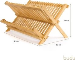 Budu Afdruiprek - Afdruiprekje Van Bamboe Hout - Afdruiprek Voor Afwas - Vaatwasrek - Keukenrek - Inklapbaar - Opvouwbaar - 11 Budu Afdruiprek - Afdruiprekje Van Bamboe Hout - Afdruiprek Voor Afwas - Vaatwasrek - Keukenrek - Inklapbaar - Opvouwbaar - -Leven Producten Winkel 1200x963