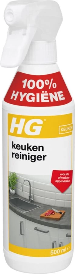 HG Keuken Reiniger - 500ml - Effectief En Hygiënisch - Voor Alle Afwasbare Oppervlakken