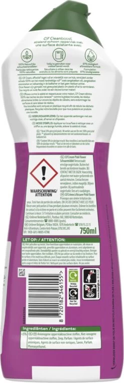 Cif CleanBoost Cream Pink Schuurmiddel - 8 X 750 Ml - Voordeelverpakking -Leven Producten Winkel 390x1200 2