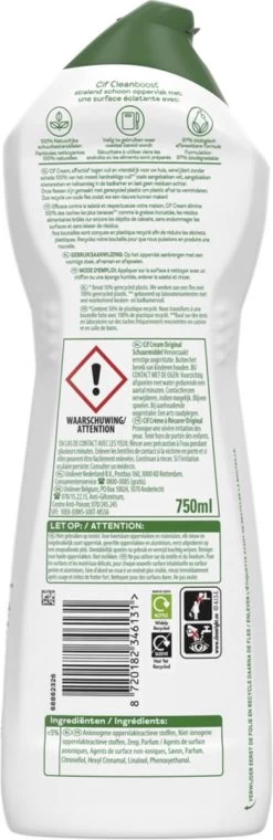 Cif CleanBoost Cream Original Schuurmiddel - 8 X 750 Ml - Voordeelverpakking -Leven Producten Winkel 390x1200 4