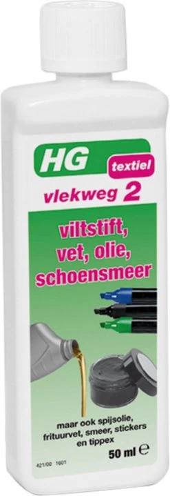 HG Vlekweg 2 - 50ml - Voor O.a. Vlekken Van Viltstift, Vet, Olie & Schoensmeer -Leven Producten Winkel 412x1200 2