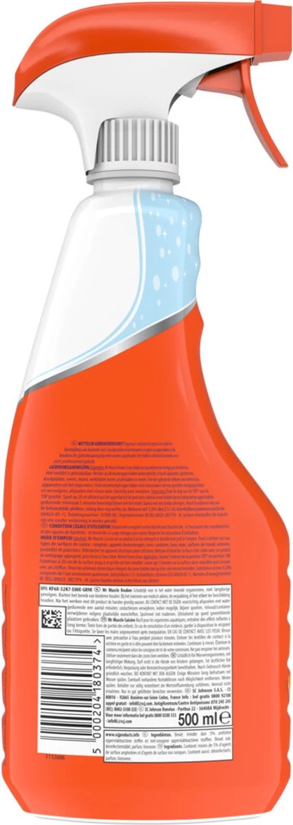 3 X Mr Muscle Keuken Reiniger Spray - Keukenreiniger - 3 X 500ml 6 3 X Mr Muscle Keuken Reiniger Spray - Keukenreiniger - 3 X 500ml - Afbeelding 4