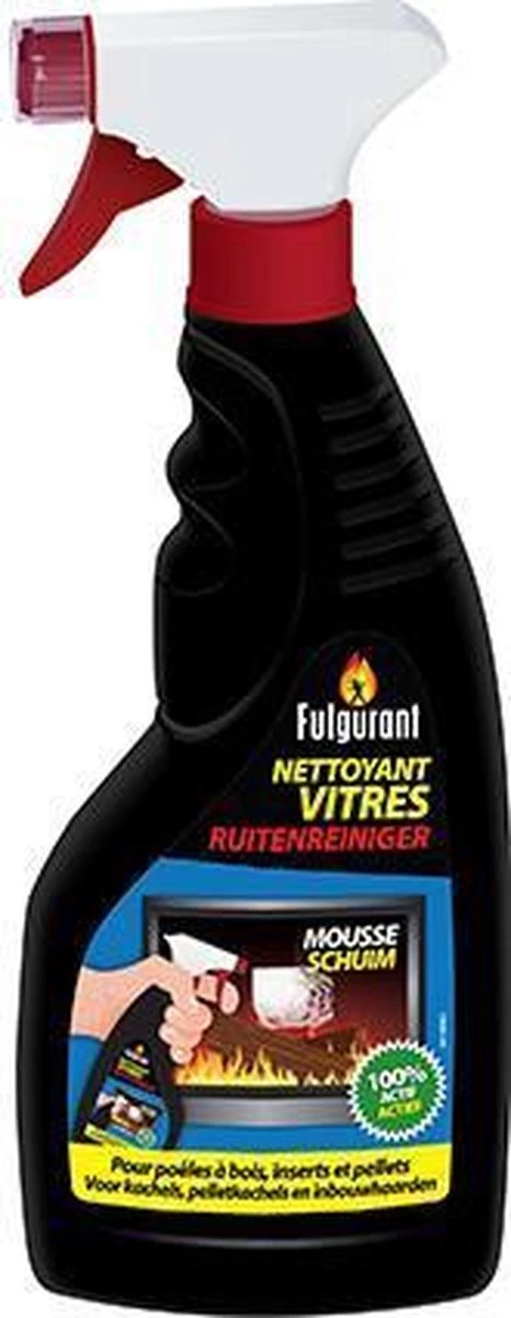 Fulgurant Kachel Ruitenreiniger 450 Ml - Glasreiniger - Actief Schuim - Lost Direct Vuil Op 3 Fulgurant Kachel Ruitenreiniger 450 Ml - Glasreiniger - Actief Schuim - Lost Direct Vuil Op
