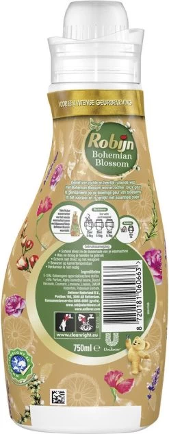 Robijn Collections Bohemian Blossom Wasverzachter - 8 X 30 Wasbeurten - Voordeelverpakking -Leven Producten Winkel 468x1200 1