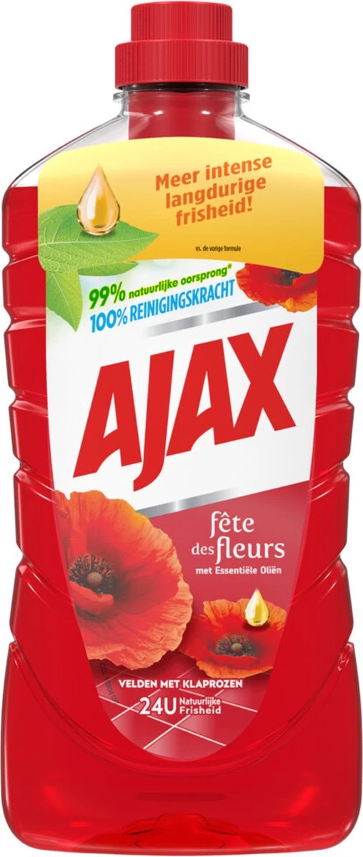 Ajax® Ajax Allesreiniger Fete De Fleur Rode Bloemen 1 Liter 4 Ajax® Ajax Allesreiniger Fete De Fleur Rode Bloemen 1 Liter - Afbeelding 2