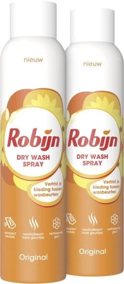 Robijn Original Dry Wash Spray - 2 X 200 Ml - Voordeelverpakking