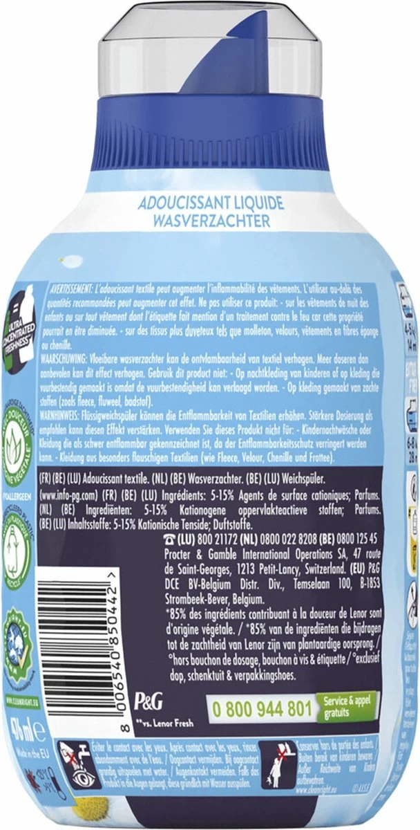 Lenor Fresh Air Sensitive - Wasverzachter - 6 X 34 Wasbeurten Voordeelverpakking 5 Lenor Fresh Air Sensitive - Wasverzachter - 6 X 34 Wasbeurten Voordeelverpakking - Afbeelding 3