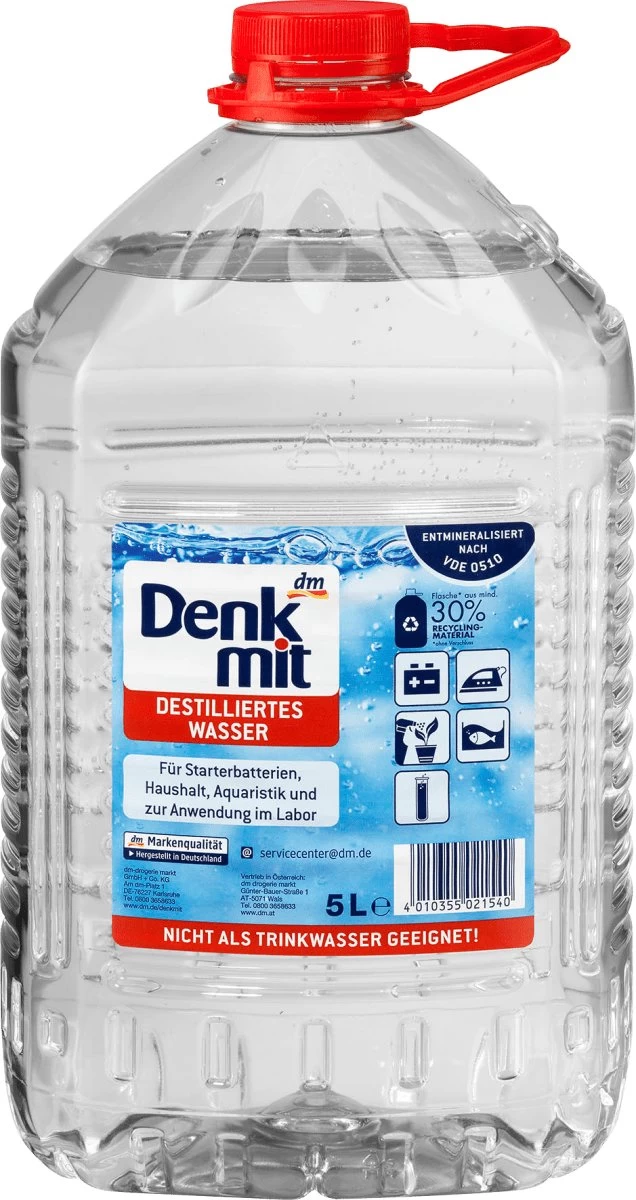 Denkmit Gedestilleerd Water, 5 Liter 3 Denkmit Gedestilleerd Water, 5 Liter