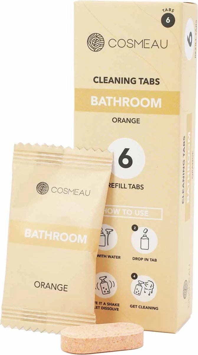 Cosmeau Badkamerreiniger 6 Stuks Tabletten Cleaning Tabs Schoonmaak Tabs -Sanitair - Navulling - Refill 3 Cosmeau Badkamerreiniger 6 Stuks Tabletten Cleaning Tabs Schoonmaak Tabs -Sanitair - Navulling - Refill