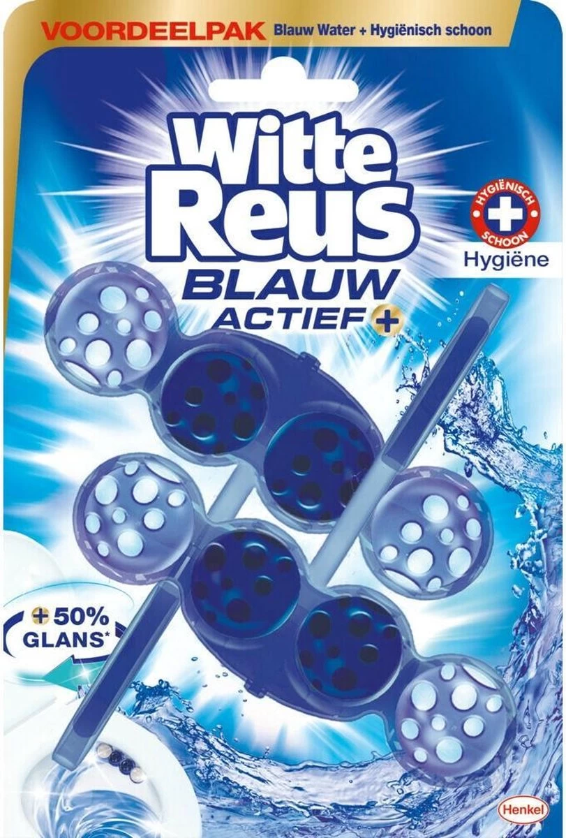 Witte Reus Blauw Actief Toiletblok - Hygiëne - WC Blokjes Voordeelverpakking 20 Stuks 3 Witte Reus Blauw Actief Toiletblok - Hygiëne - WC Blokjes Voordeelverpakking 20 Stuks - Afbeelding 2
