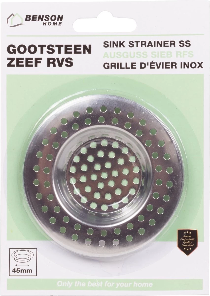 Benson Gootsteenzeef Rvs Op Kaart 4 Benson Gootsteenzeef Rvs Op Kaart - Afbeelding 2