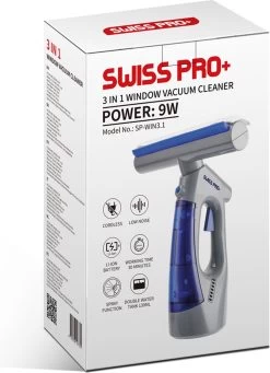 Swiss Pro+ Ruitenreiniger 3 In 1 WV 2 Blue Edition Window Vac - Ca. 120 M² - Waterzuiger - Incl. Smalle Zuigmond - Oplaadbaar - Raamwisser - Streeploos - Clicksystem - 2 Microvezeldoekjes - Met Sprayfunctie - Low Noise - Hepafilter 16 Swiss Pro+ Ruitenreiniger 3 In 1 WV 2 Blue Edition Window Vac - Ca. 120 M² - Waterzuiger - Incl. Smalle Zuigmond - Oplaadbaar - Raamwisser - Streeploos - Clicksystem - 2 Microvezeldoekjes - Met Sprayfunctie - Low Noise - Hepafilter -Leven Producten Winkel 870x1200 1