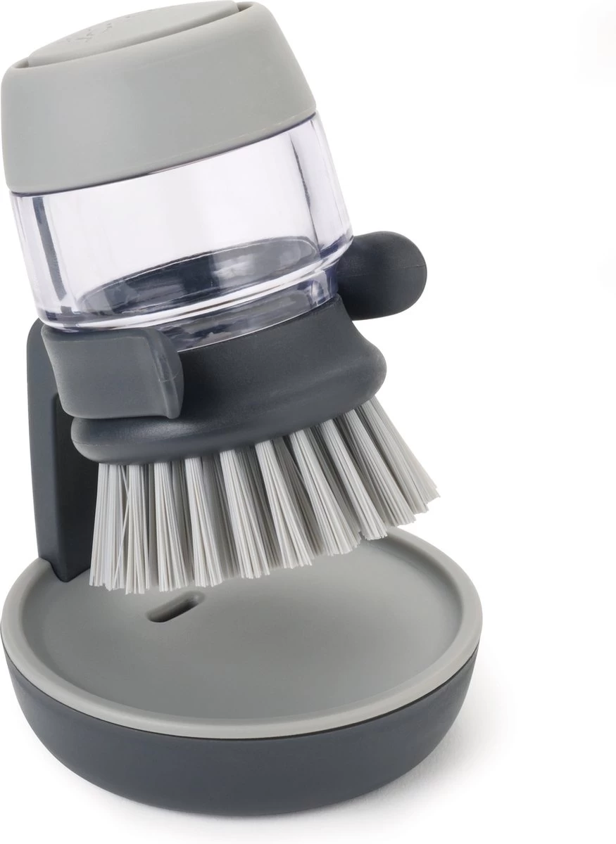 Joseph Joseph Afwasborstel Palm Scrub - Incl Houder - Grijs 3 Joseph Joseph Afwasborstel Palm Scrub - Incl Houder - Grijs