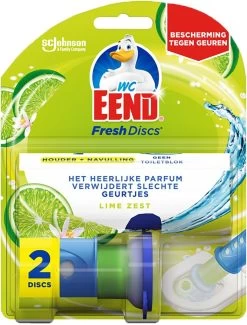 WC Eend Houder Fresh Discs Lime Zest + 3 X 6 Discs Navulling 7 WC Eend Houder Fresh Discs Lime Zest + 3 X 6 Discs Navulling -Leven Producten Winkel 913x1200 3