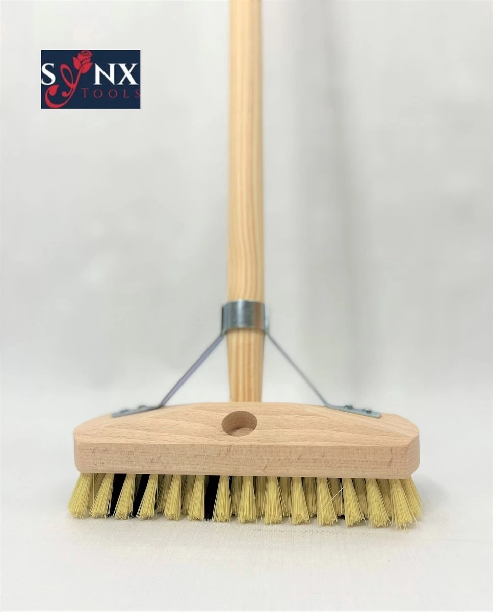 Synx Tools Luiwagen Fiber 22cm - Schrobber - Vloerschrobber - Schoonmaakbezem - Schrobborstels - Incl. Steel 150 Cm 6 Synx Tools Luiwagen Fiber 22cm - Schrobber - Vloerschrobber - Schoonmaakbezem - Schrobborstels - Incl. Steel 150 Cm - Afbeelding 4